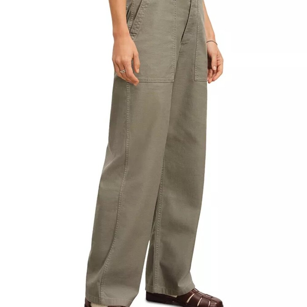 Buck Mason Reverse Sateen Fatigue Pant in Juniper